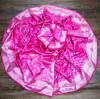 Pink color soft banarasi silk saree with silver zari work