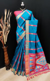 Firoji color bhagalpuri cotton banarasi silk handloom weaving saree