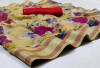Multi color kota doriya saree with digital print pallu
