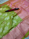 Green color kanchipuram pure silk handloom saree