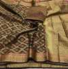 Black color banarasi silk saree with weaving work