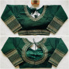 Heavy milan silk with embroidery work green color blouse