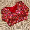 Red color patola print cotton blouse