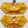 Heavy milan silk with embroidery work yellow color blouse