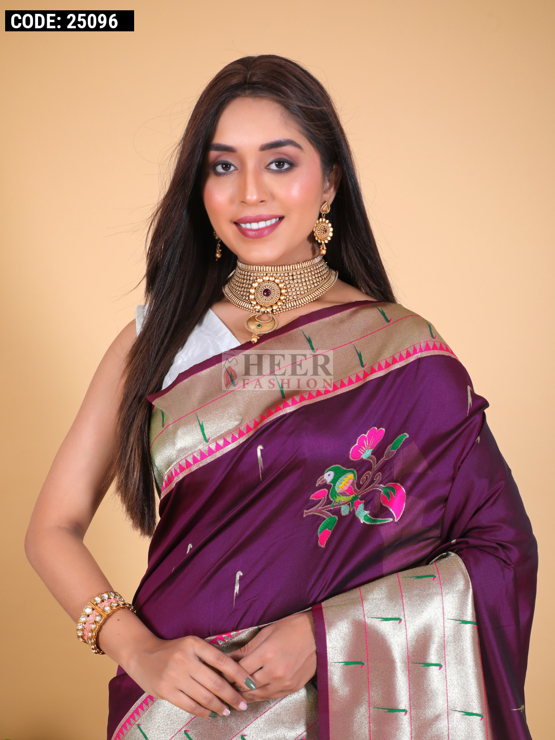 Magenta Color Paithani Silk Saree With Zari Weaving Work magenta-color-paithani-silk-saree-with-zari-weaving-work