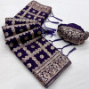 Purple color soft dola silk saree with zari weaving work