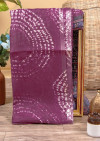 Magenta color soft cotton shibori print saree with ajrakh pallu