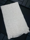 White color organza silk saree with embroidery work