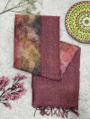 Magenta color chanderi silk saree with zari weaving work