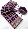 Magenta color soft dola silk saree with zari weaving work