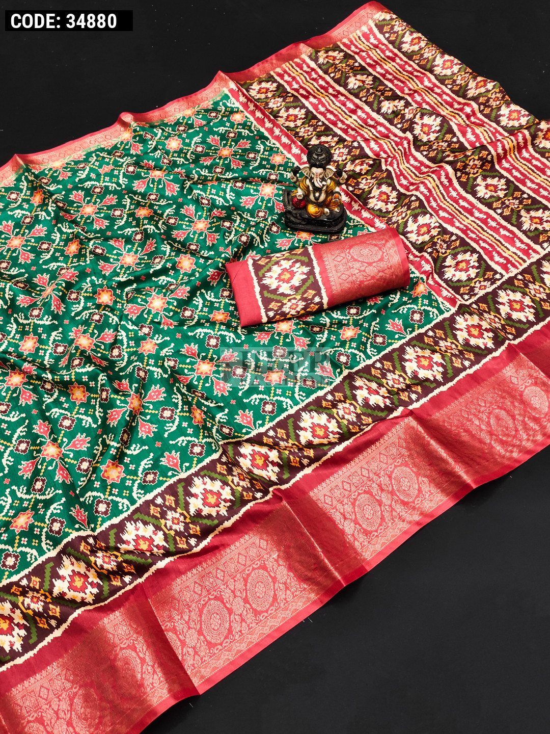 Rama Soft Hue Handloom Saree main image 0