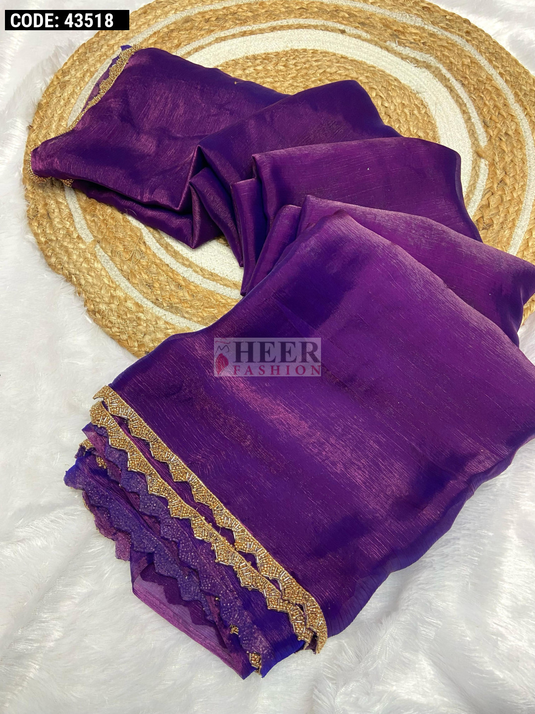 Fandy Silk With Micro Cotton And Heavy Embroidery Sequence Work With Four Side Lace Border Dupatta Type Dress