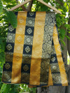 Black and yellow color soft banarasi silk saree