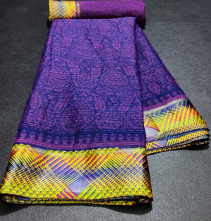 Purple color brasso silk saree