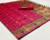Rani pink color patola silk saree with woven work