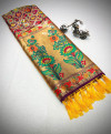 Magenta color patola silk saree with weaving work
