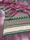 Magenta color soft cotton patola saree with woven design