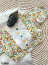 White color malai silk with multi codding work blouse