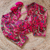 Pink color georgette kashmiri work blouse
