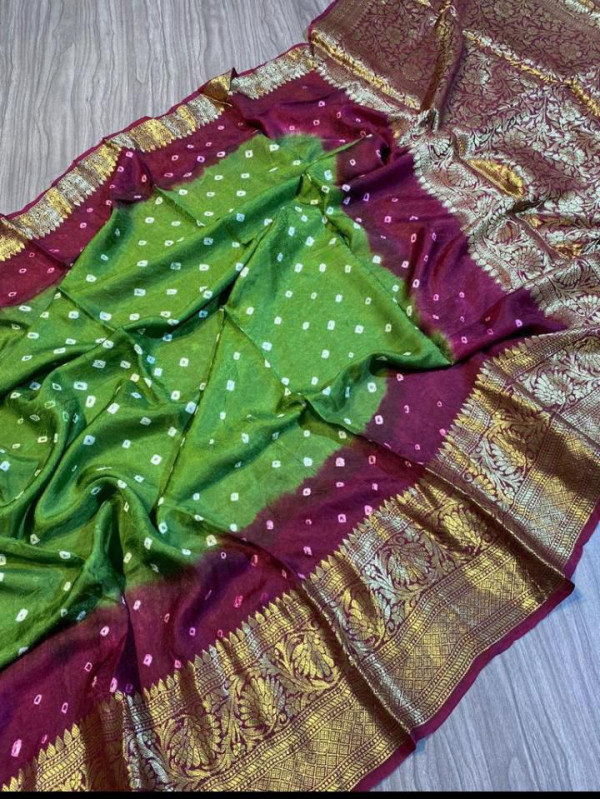 Banarasi handloom katan dyeable saree – www.vannamayil.com