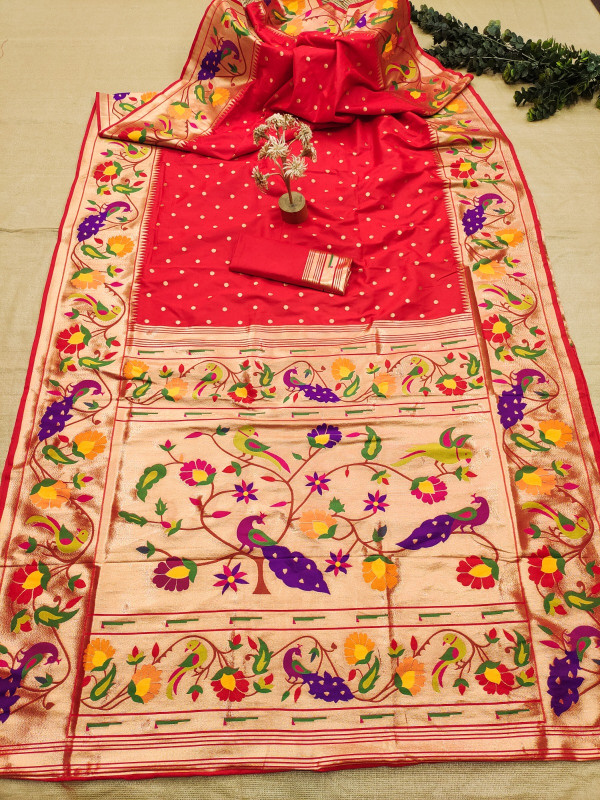 Two Tone Rangoli Silk sequence embroidery Saree – Ethenika.com