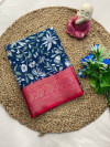 Firoji color soft dola silk saree with jacquard border