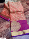 Red color soft Banarasi silk Zari woven work saree