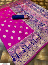 Pink color soft & Pure Banarasi silk saree With Rich Weaving Pallu