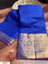 Blue color soft Banarasi silk Zari woven work saree