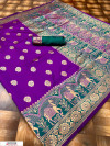 Purple color soft & Pure Banarasi silk saree With Rich Weaving Pallu