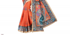  Silk Saree With Printed Work