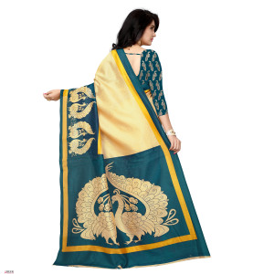 Printed bhgalpuri silk saree
