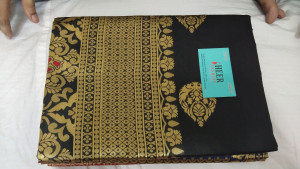 Black color Banarasi silk Meenakari Jacquard work saree