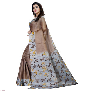 Butterfly Printed  Silk Saree