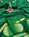 Green color soft linen silk saree
