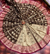 Brown color banarasi silk saree with golden zari work