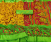 Yellow color  silk saree with kalamkari print