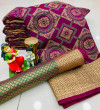 Magenta color soft banarasi patola silk saree with heavy weaving rich pallu