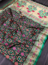 Black color patola saree with beautiful woven design