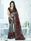 Multi color soft bandhej silk saree