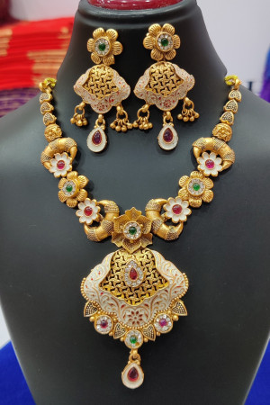 Awesome Antique Wedding Gold Necklace Set