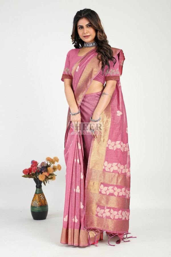 Beetroot - South Cotton Saree - Dora By Phoenix