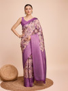 Purple color ready to wear soft kanjivaram silk saree