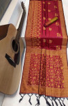 Handloom raw silk weaving saree with kalamkari  woven pallu