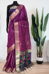 Soft handloom cotton weaving work saree