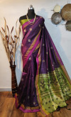 Handloom raw silk  Weaving Work Saree