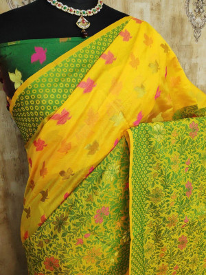 Soft Cotton Silk Weaving work saree