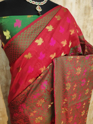 Soft Cotton Silk Weaving work saree