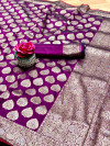 Magenta kanchipuram silk handloom saree with zari work