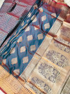 Kanchipuram silk handloom saree with zari woven work
